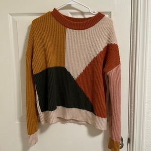 Color block sweater